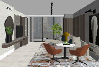 Bachelor Pad Sala de estar de diseño