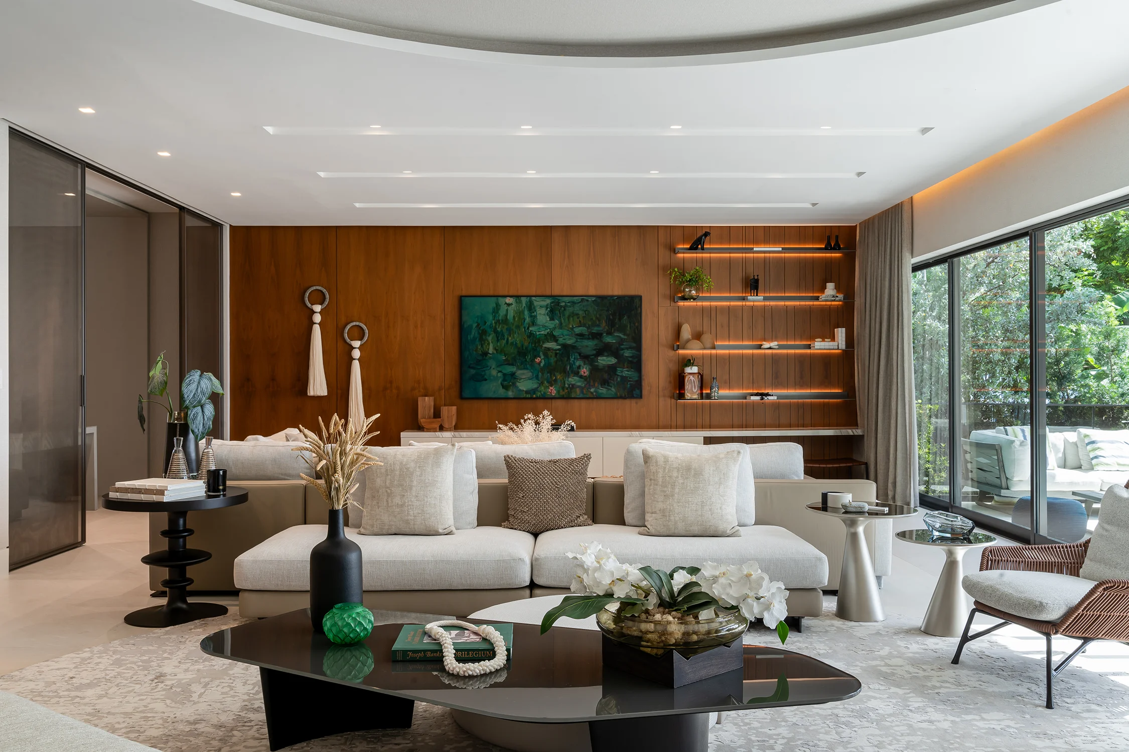 Living room design in Bay Harbor Island home by DKOR Interiors Residential Firm