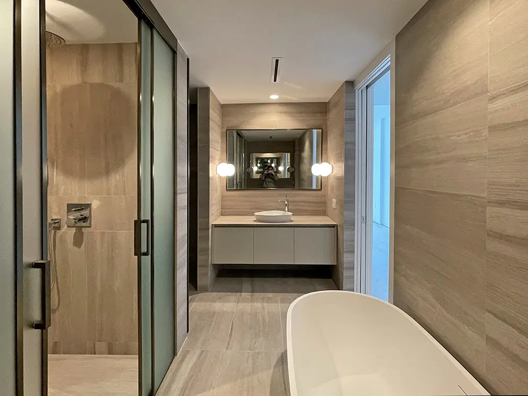 Master Bathroom Existing Conditions Before Renovated by Miami Designers