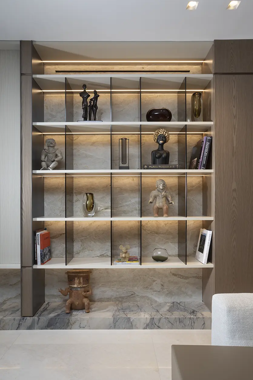 Miami high-end interior design showcasing different materials