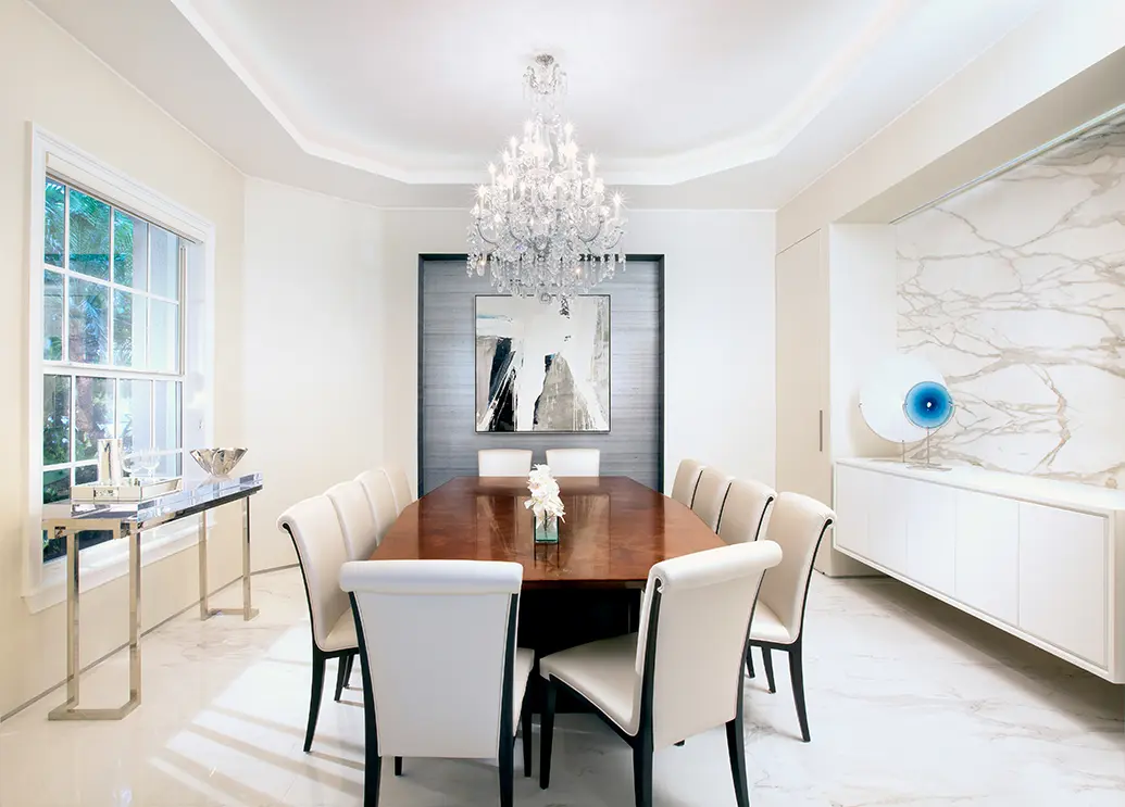 Transitional Dining Room Design by Top Interior Designers in Miami