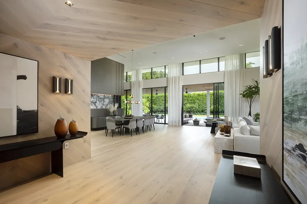 Entry foyer of a Zen Contemporary Miami Residence.