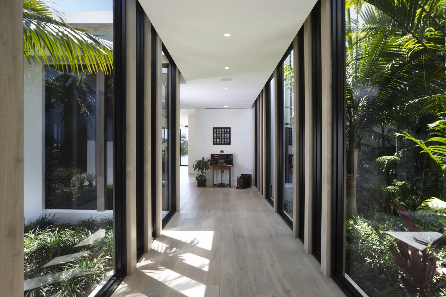 Hallway Interior Design with Indoor-Outdoor Connection