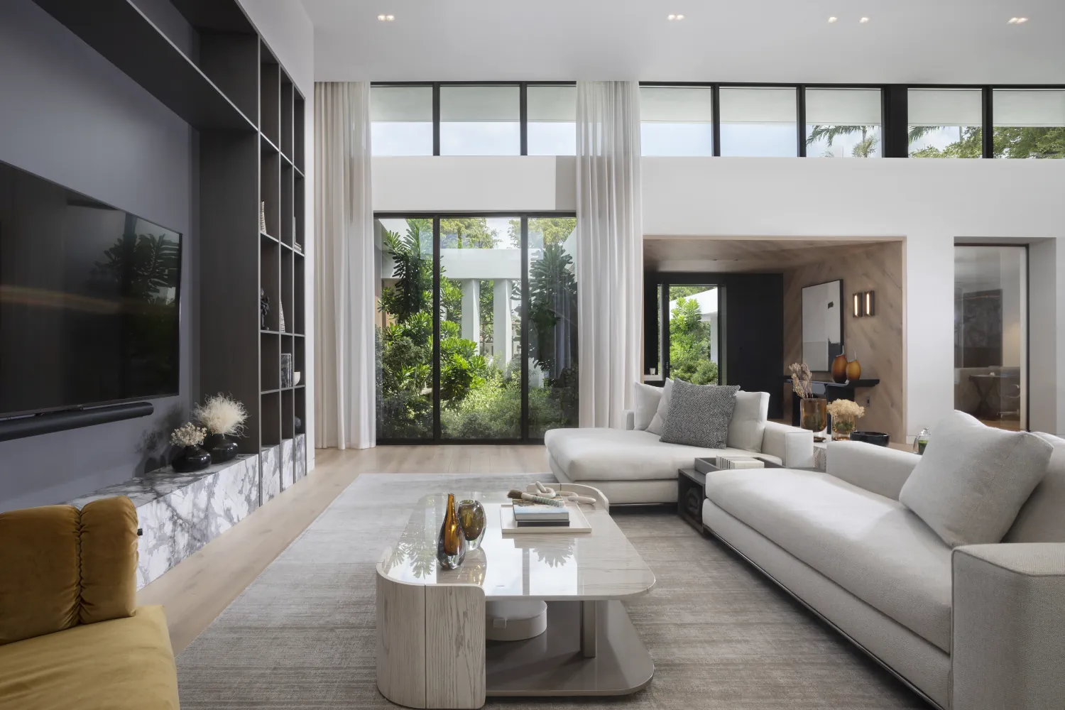 Zen Contemporary Miami Residence Living Room Design