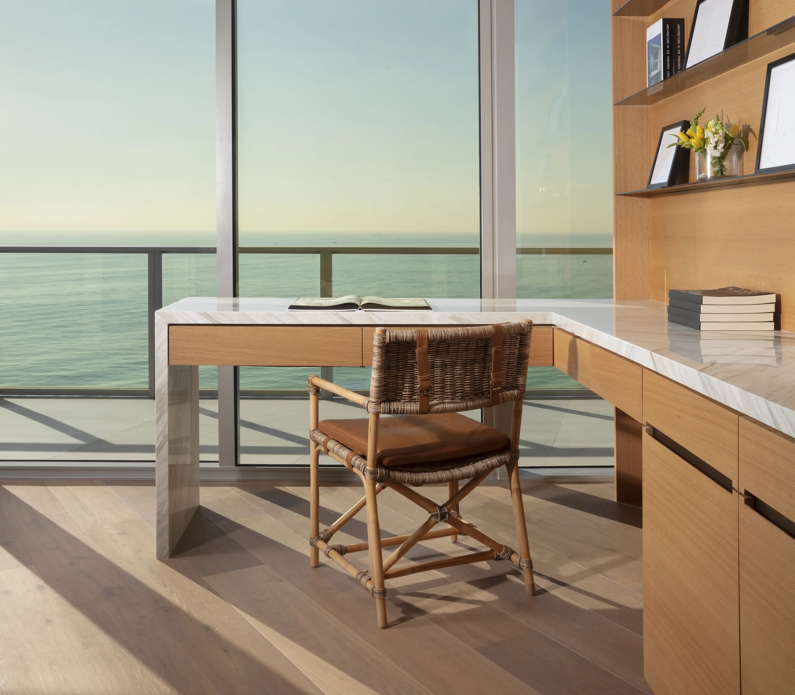 Home Office Design with Oceanfront Views