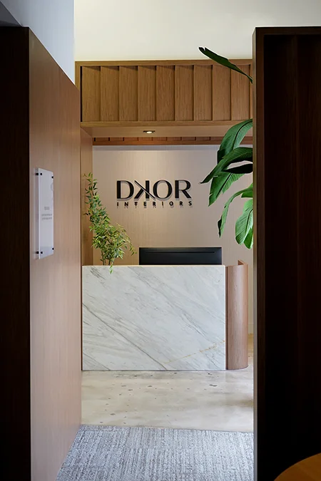 Entry foyer desk for the creative interior design studio