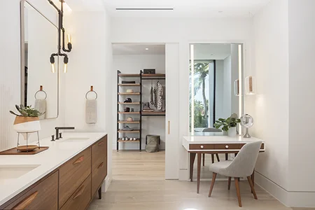 Fort Lauderdale design firm’s modern industrial master bathroom vanity