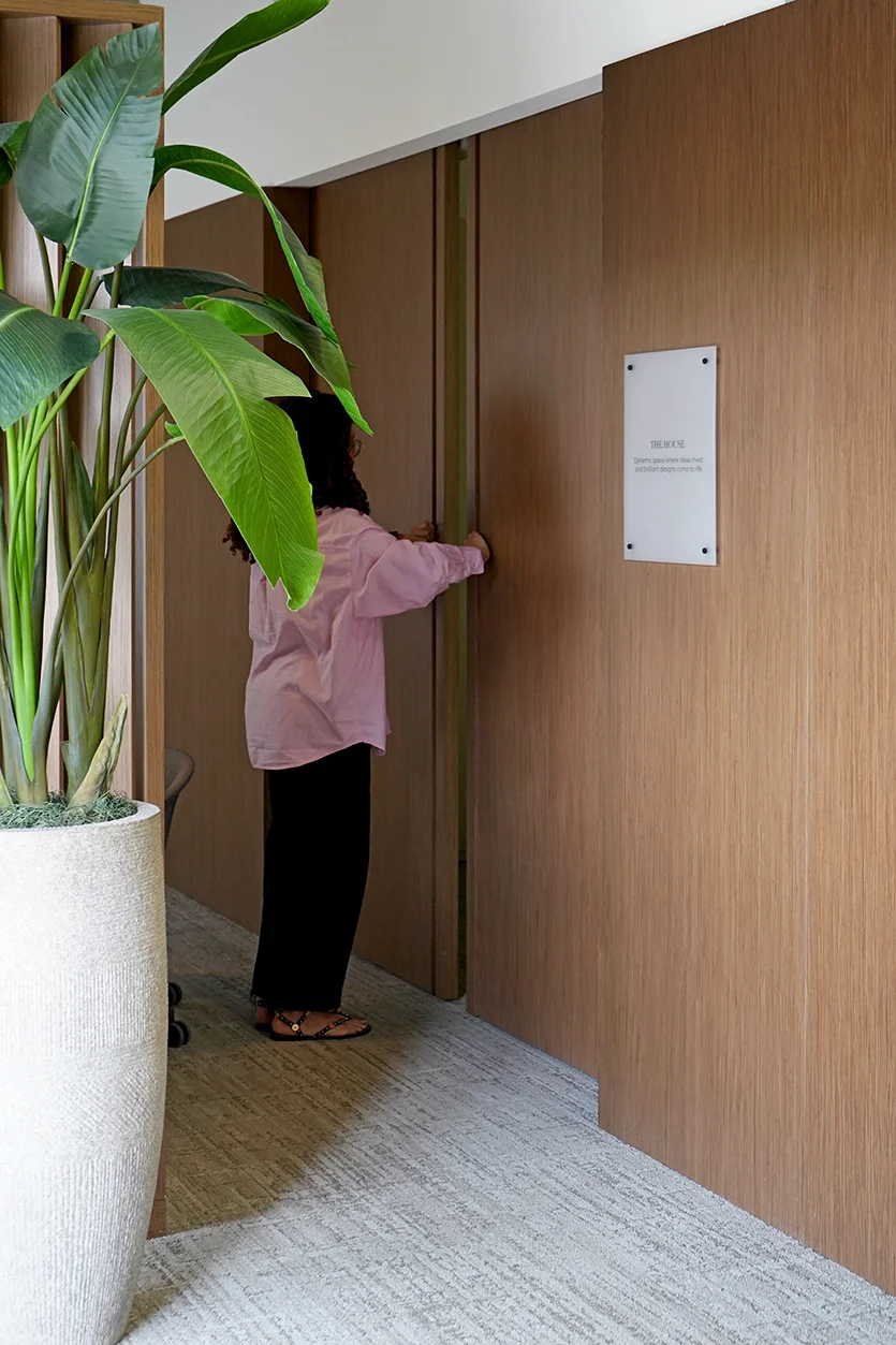 Sliding doors for the conference room in an interior design office