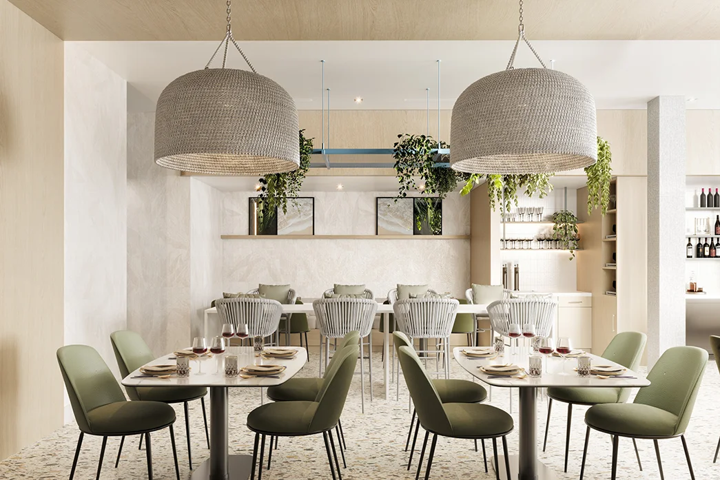 Interior design for a restaurant in Fort Lauderdale