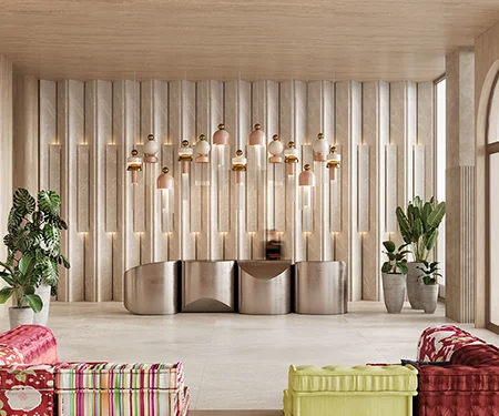 High-End Lobby Design in a Modern Residential Building