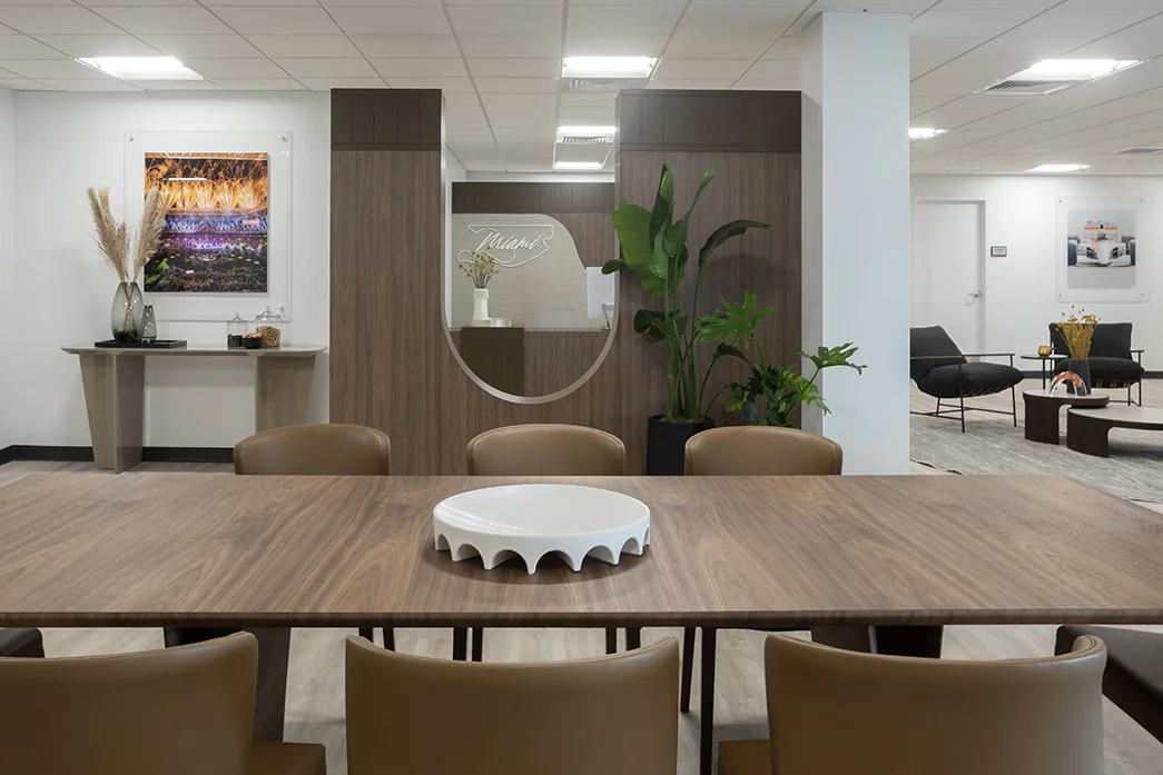 Lobby Space Designed for F1 Miami Executive Offices