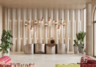 High-End Lobby Design in a Modern Residential Building