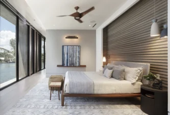 Modern Industrial Master Bedroom Designed by a Fort Lauderdale Firm
