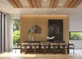 Earth-inspired interiors in a new construction Miami home