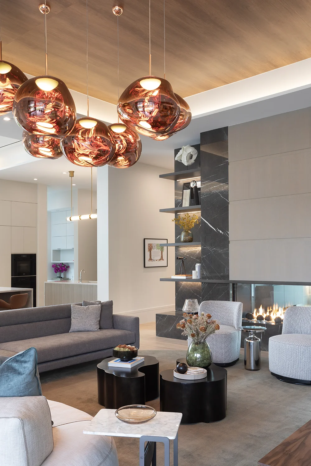 Living room design of Palm Beach home by top Palm Beach designers DKOR Interiors.