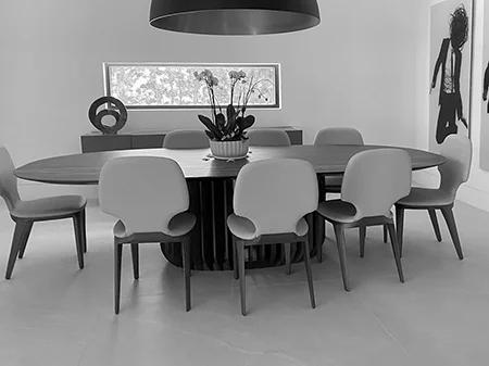 Existing conditions of dining room space of a home in Bay Harbor Island