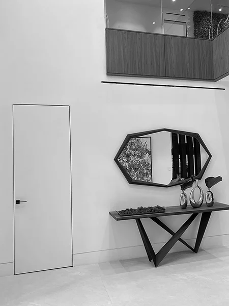 Existing conditions of foyer spaces of a home in Bay Harbor Island