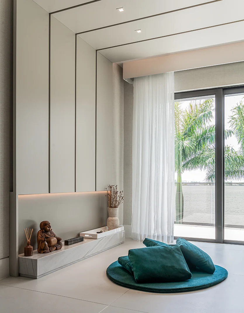 peaceful meditation room design by Miami renovation team