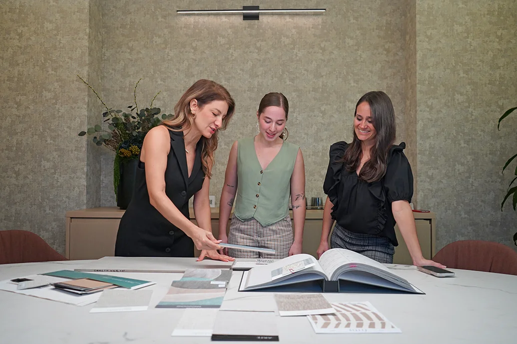 Miami interior designer selecting materials for luxury home interiors