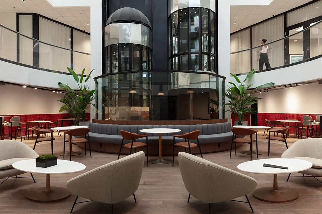 Boca Raton commercial interior design specialists renovating a building lobby