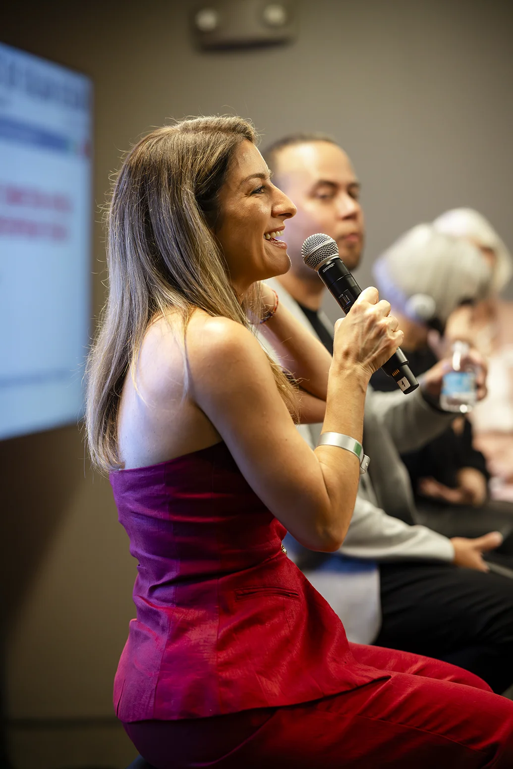 Interior design professionals sharing insights during the Italian design panel at Istituto Marangoni Miami