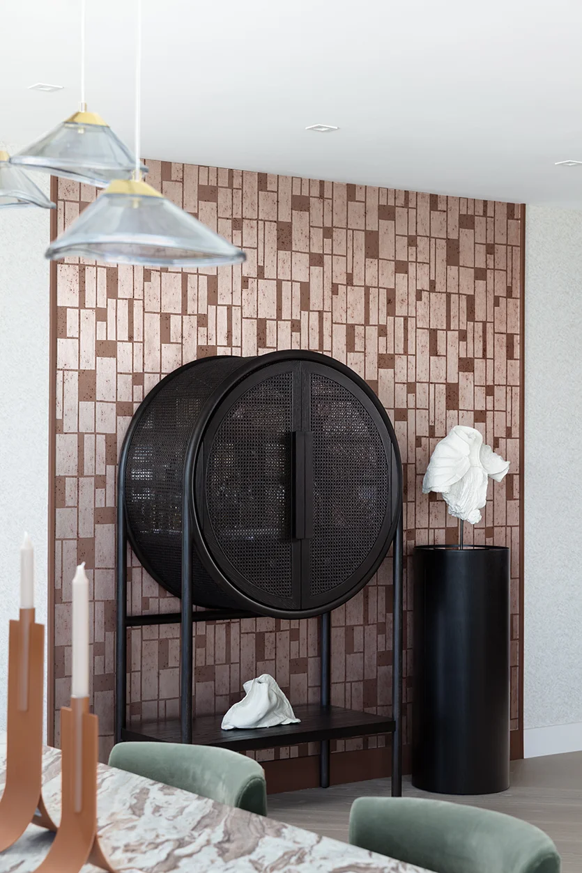 Stylish home area at Pier Sixty Six residence designed by Fort Lauderdale interior decorating firm, DKOR Interiors