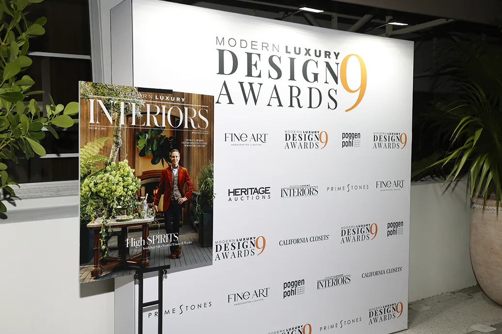Interior design awards ceremony recognizing a Miami, Florida design firm
