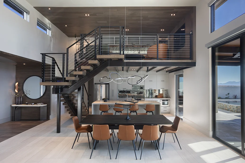 Living Areas Design in a Nevada Luxury Racetrack Home