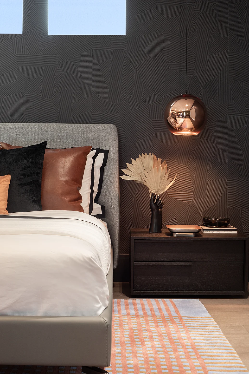 Contemporary Bedroom Interior in a Nevada Racetrack Home