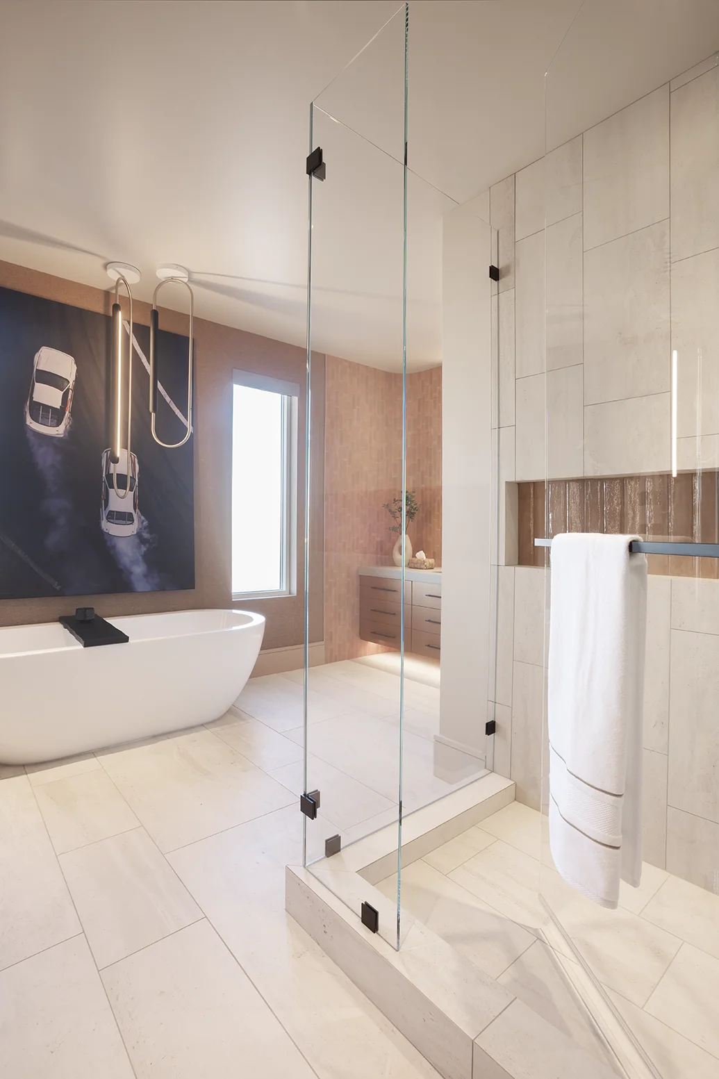 Luxury Bathroom Design in a Nevada Racetrack Home