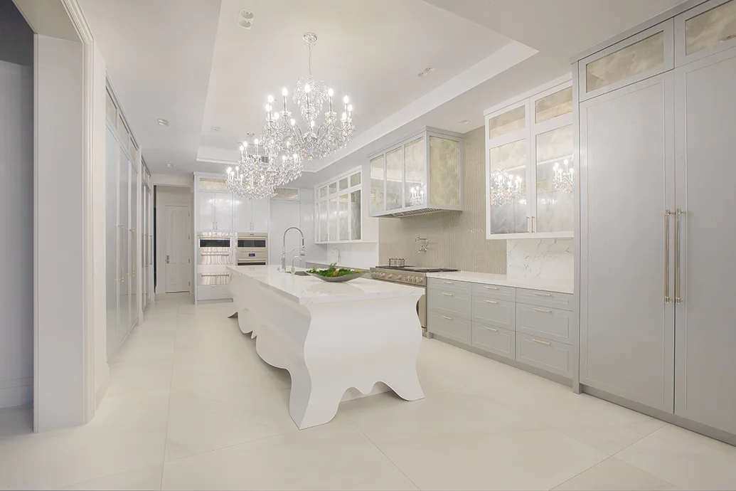 Transitional kitchen design in Boca Raton Florida home by Top Interior Designers
