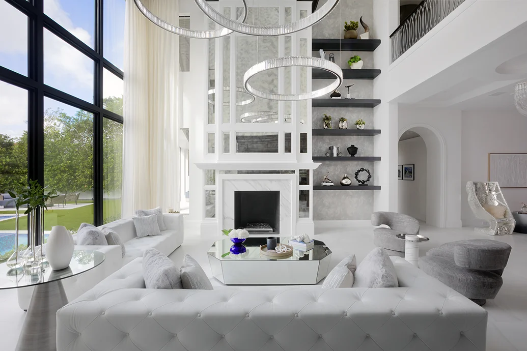 High-end residential interior by interior designers in Boca Raton