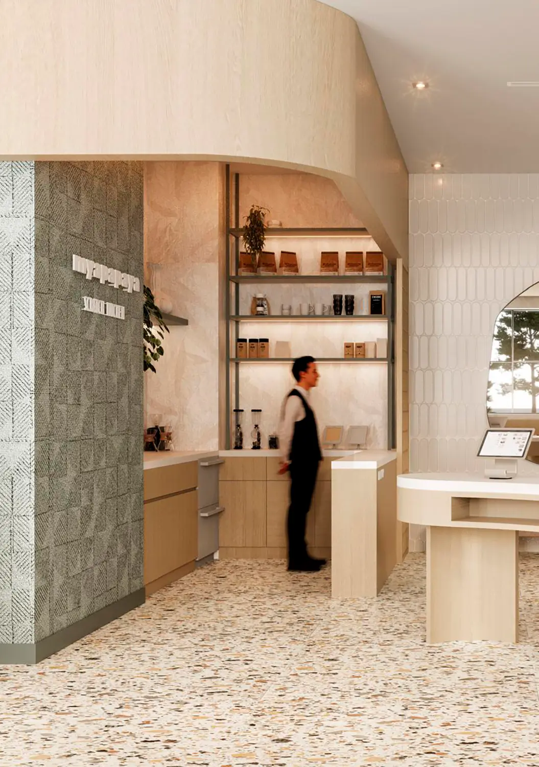 Healthy Food Restaurant Interior Design Before