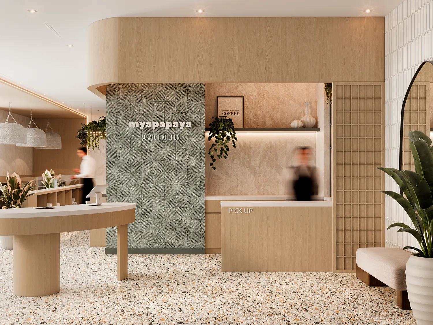 Healthy Food Restaurant Interior Design Before