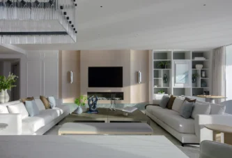 High-end interior spaces design for a luxury Bellini Bal Harbour condo renovation