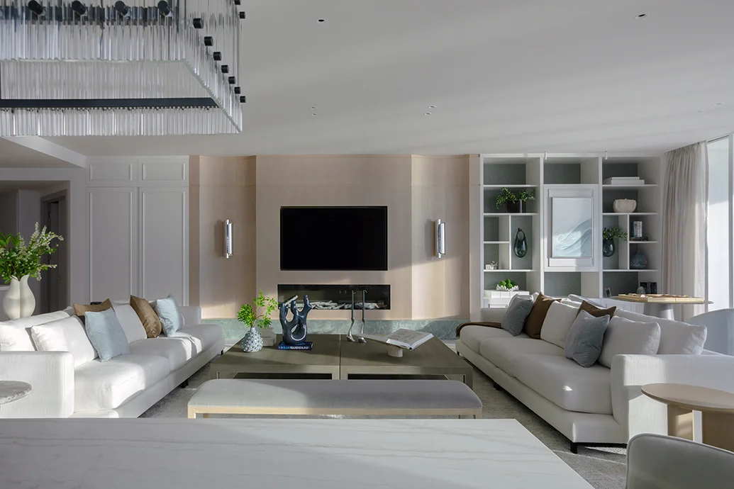 High-end interior spaces design for a luxury Bellini Bal Harbour condo renovation